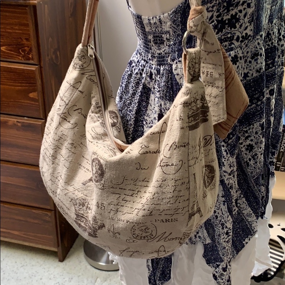 Slouchy Cotton Shoulder Bag